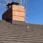 roof and chimney with flashing