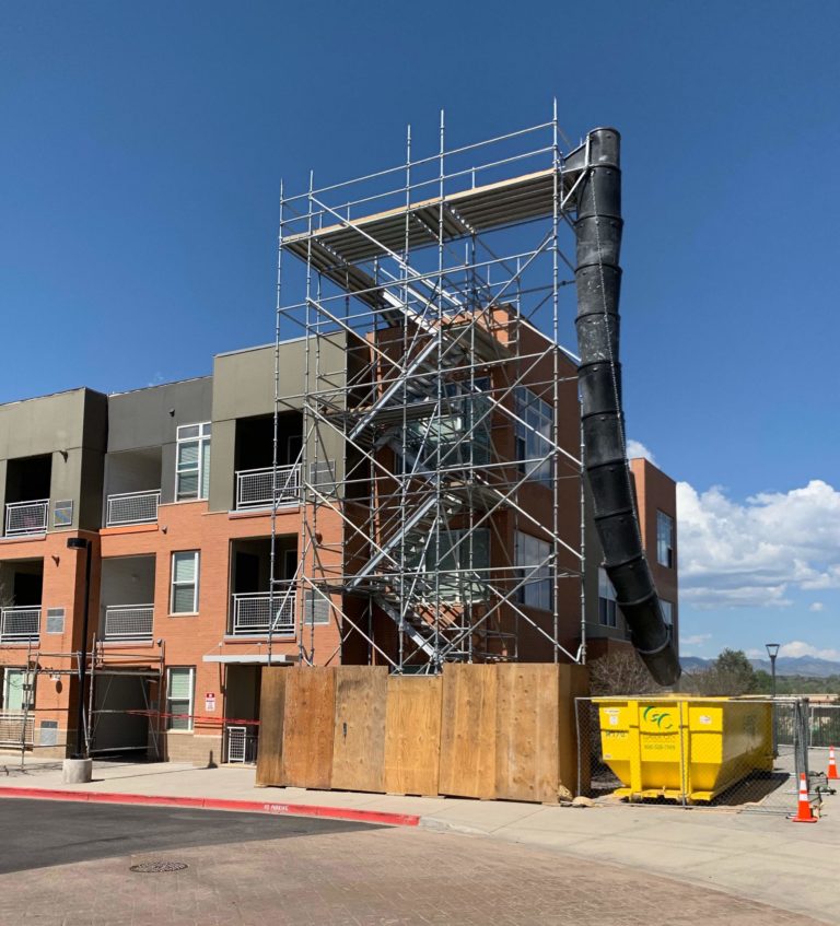 new roof construction scaffolding in denver