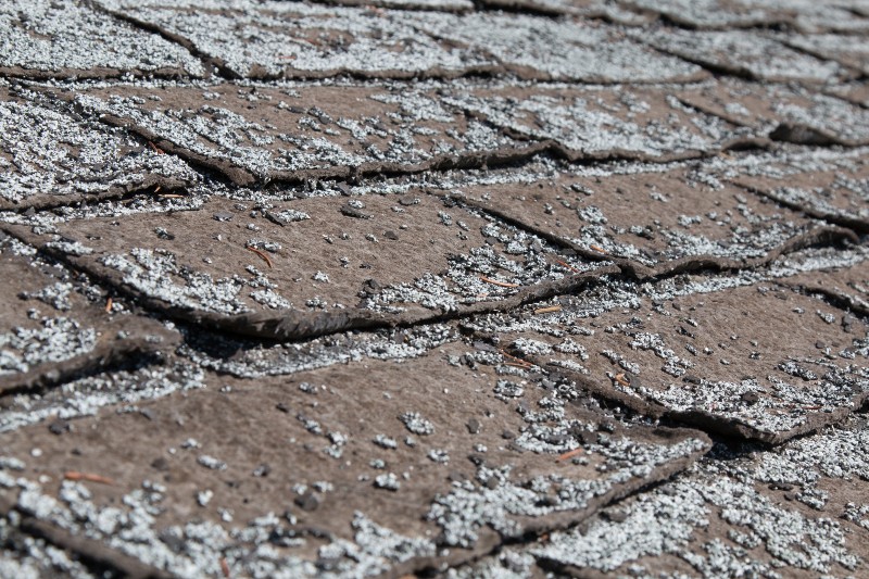 aging asphalt shingles